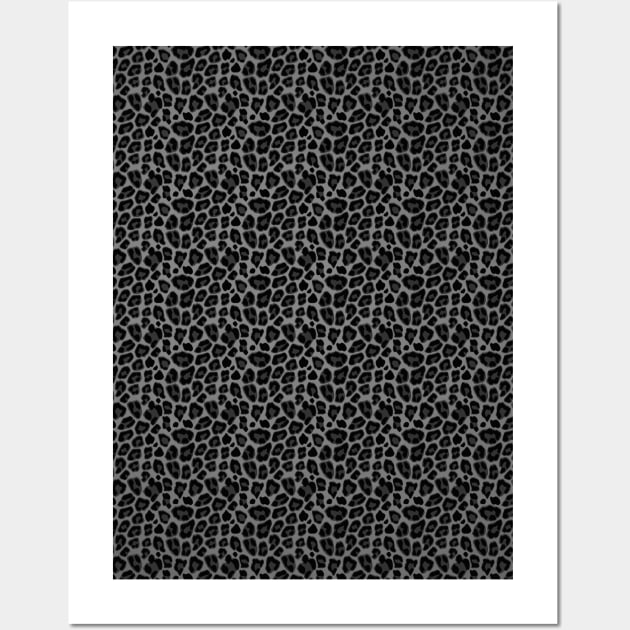 Leopard Pattern ~ Black Wall Art by EddieBalevo